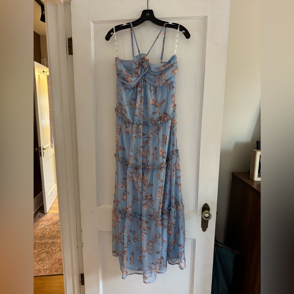 Floral Blue Maxi Dress